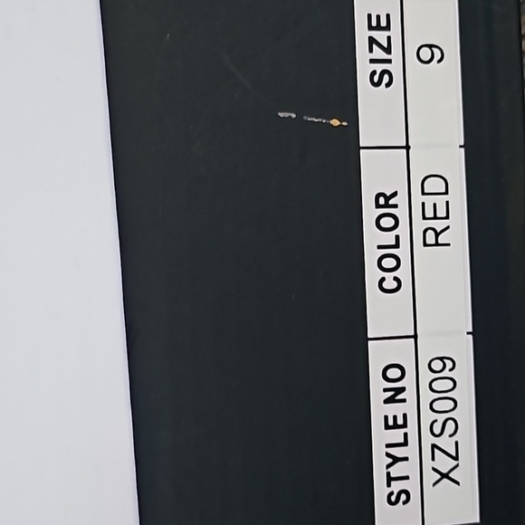 Katliu Red Faux Suede Heeled Boots NIB - Picture 14 of 14